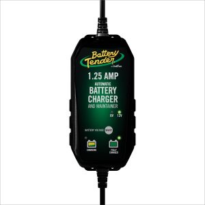Battery Tender Plus 12V Battery Charger and Maintainer: Selectable 6V, 1.25 AMP, 12V Battery Charger and Maintainer for Powersports - Switchable 6 and 12V Battery Float Charger - 022-0211-DL-WH