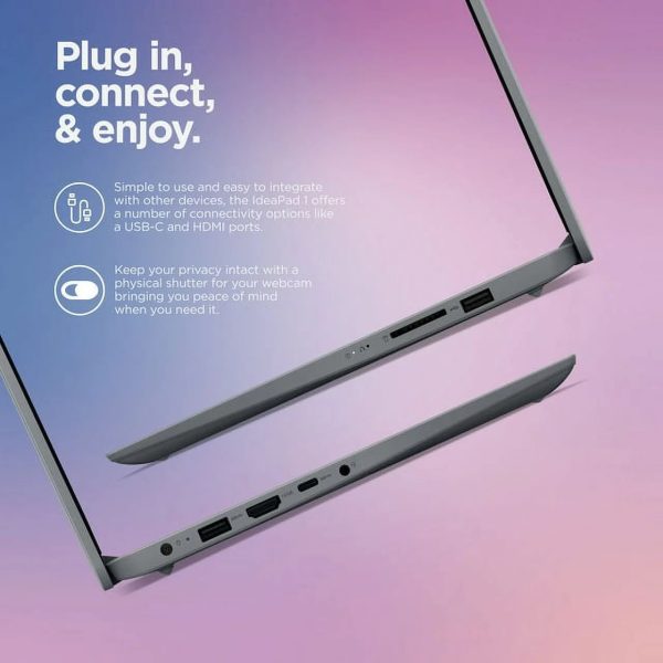 New Lenovo Ideapad 1i, 14.0" Laptop, Intel Celeron N4020, 4GB RAM, 64GB eMMC Storage, Cloud Grey, Windows 11 in S Mode - Image 2