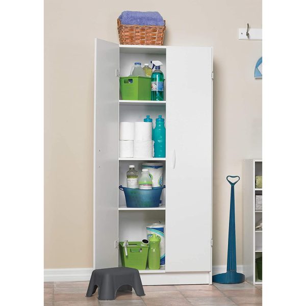 ClosetMaid Pantry Cabinet Cupboard with 2 Doors, Adjustable Shelves, Standing, Storage for Kitchen, Laundry or Utility Room, White - Image 6
