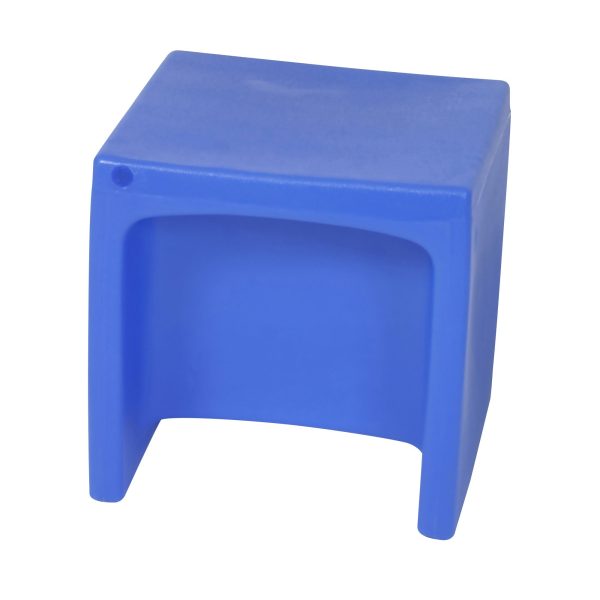 Children's Factory Indoor Outdoor Kids Cube Chair For Classroom & Playroom, Blue - Image 3
