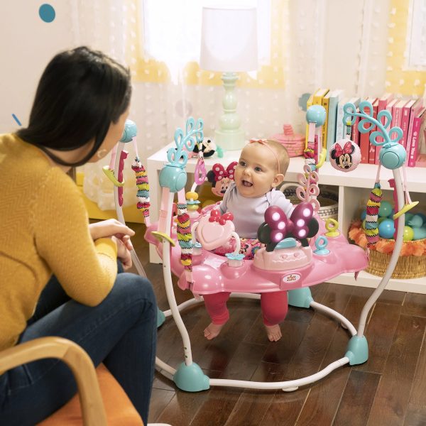 Bright Starts Disney Baby Minnie Mouse PeekABoo Activity Jumper Bouncer with Lights & Music, Age 6 months+ - Image 7