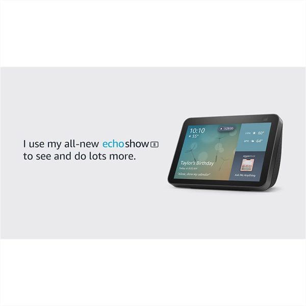 Echo Show 8 (2nd Gen, 2021 release) | HD smart display with Alexa and 13 MP camera | Charcoal - Image 7