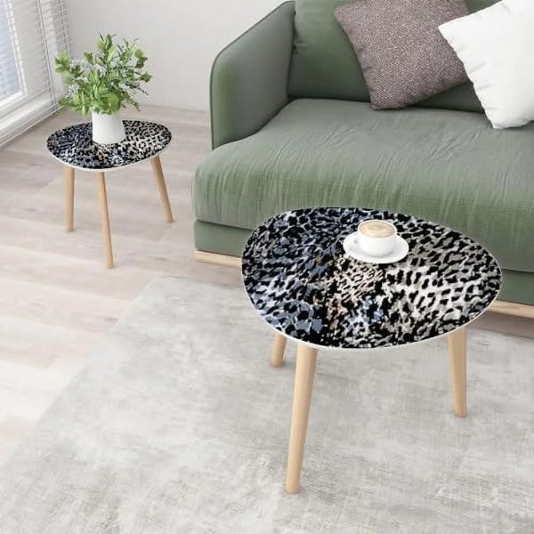 HYHBIBOOM Small Coffee Nesting Colorful Seamless Embroidery Border Bright Flowers Leaves Small Triangle End Center Modern Room Bedroom Balcony - Image 3
