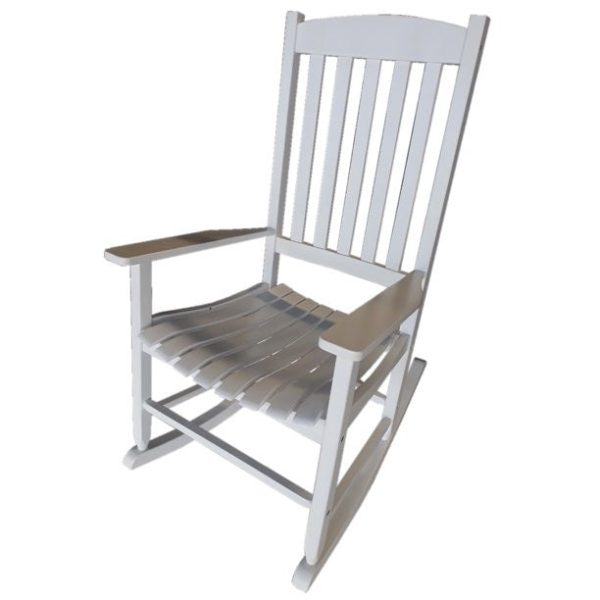 Mainstays Outdoor Wood Porch Rocking Chair， White Color， Weather Resistant Finish💝 Last Day For Clearance - Image 4
