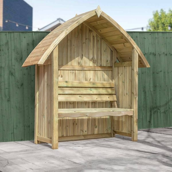Mercia Arch Top Seated Arbour - Image 2