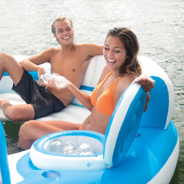 Intex 56299EP 7 Person Inflatable Splash N Chill Lake and Pool Lounger - Image 8