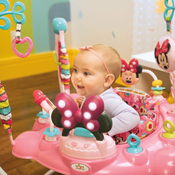 Bright Starts Disney Baby Minnie Mouse PeekABoo Activity Jumper Bouncer with Lights & Music, Age 6 months+ - Image 8