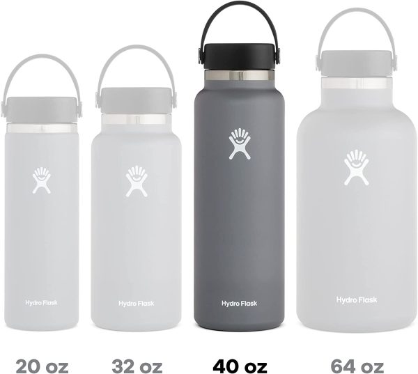 Hydro Flask 40oz Wide Mouth Bottle (White) - Image 2