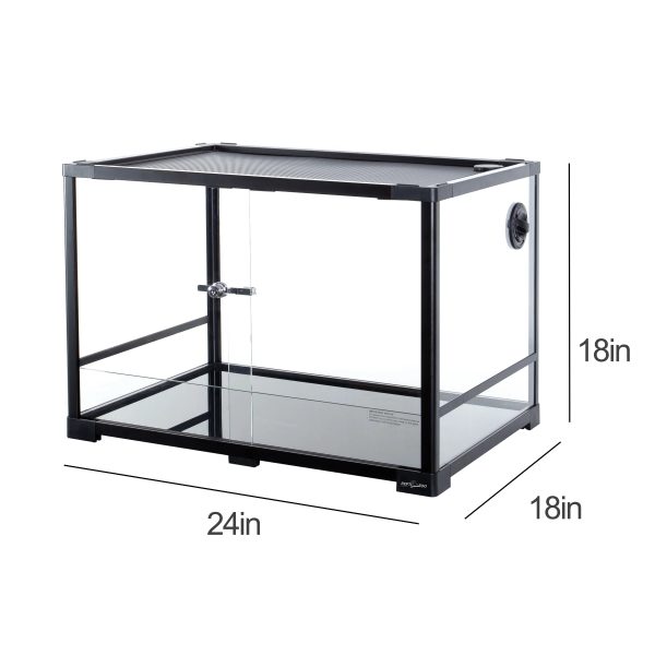 REPTIZOO Reptile Knock Down Full View Natural Terrarium- 24 x 18 x 18 inches , Black - Image 4