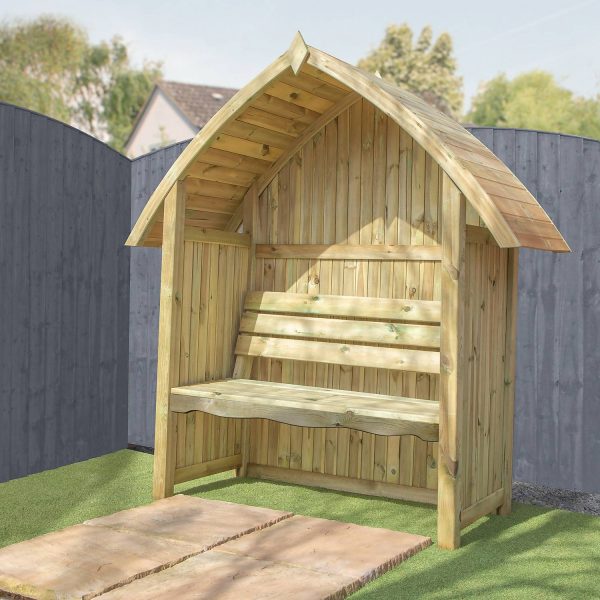 Mercia Arch Top Seated Arbour - Image 4