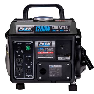 Pulsar G1200SG 1,200W Carrying Handle Gas-Powered Portable Generator, 1200w, Black/Gray