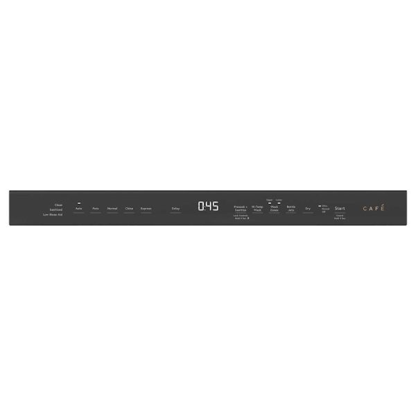 Café - Modern Glass Top Control Built-In Dishwasher with Stainless Steel Tub, 3rd Rack, 45dBA - Platinum glass